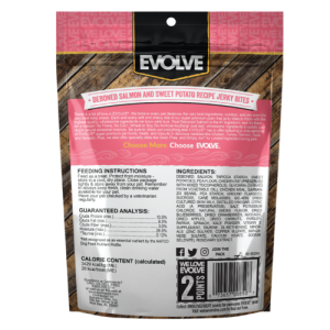 EVOLVE GRAIN FREE SALMON & SWEET POTATO RECIPE JERKY BITES – Evolve Pet ...